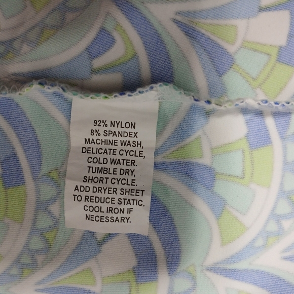 Barbara Gerwit Crew Neck 3/4 Sleeve Abstract Shift Dress. Size S - Picture 5 of 7